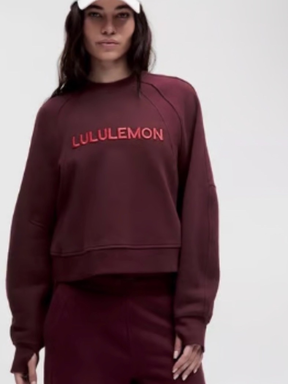 Lemon scuba crop Sweatshirt with Red Embroidered Logo